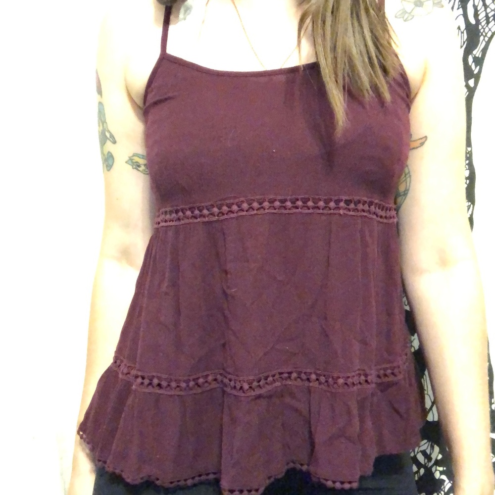 Flowy Crochet Detail Tank Top